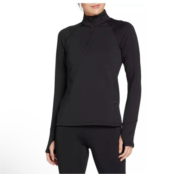 DSG Women's Run Grid 1/4 Zip Jacket Fleece Pullover Black MEDIUM cold gear NWT - Picture 3 of 14